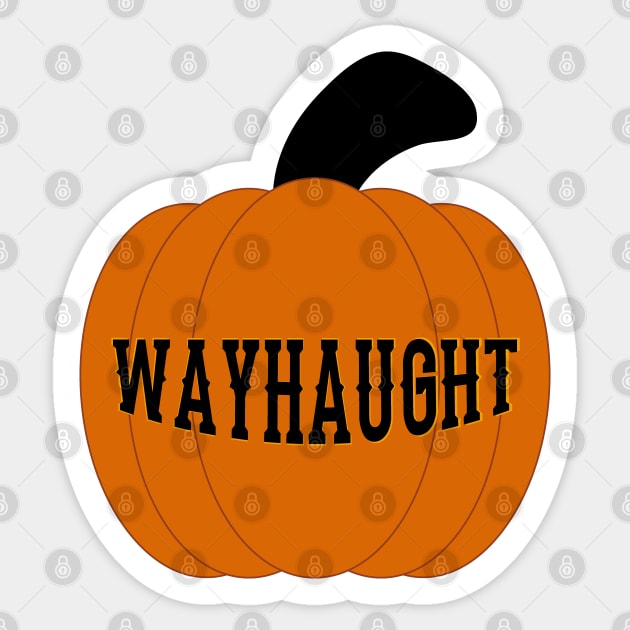 Wayhaught Pumpkin - Wynonna Earp Sticker by Queerdelion